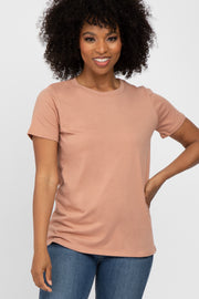 Salmon Basic Short Sleeve Top