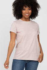 Pink Front Pocket Top