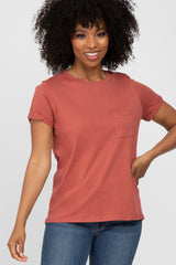 Rust Front Pocket Top