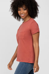 Rust Front Pocket Top