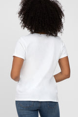 White Front Pocket Top