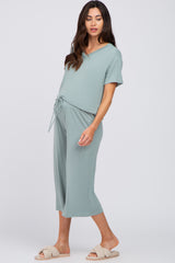 Sage V-Neck Maternity Sleep Set