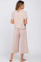 Taupe V-Neck Sleep Set