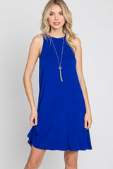 Royal Blue Sleeveless Basic Dress