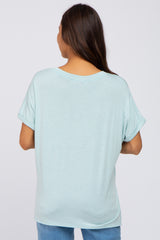 Mint V-Neck Maternity Tee