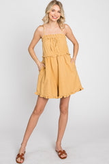 Yellow Ruffle Accent Romper