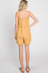 Yellow Ruffle Accent Romper