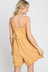 Yellow Ruffle Accent Romper