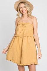 Yellow Ruffle Accent Romper