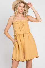 Yellow Ruffle Accent Romper