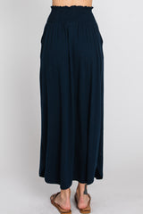 Black Smocked Maxi Skirt