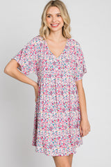 Pink Ditsy Floral Babydoll Dress