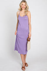 Lavender Scoop Back Sweater Midi Dress