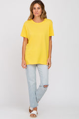 Yellow Oversized Short Sleeve Top