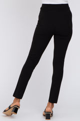 Black Crossover Waist Leggings