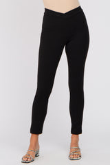 Black Crossover Waist Leggings