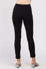 Black Crossover Waist Leggings