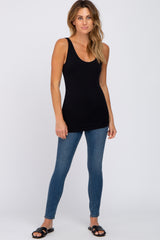 Black Seamless Fitted Tank Top