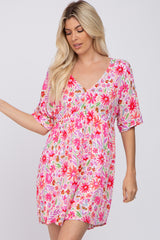 Ivory Multi Floral Mini Dress