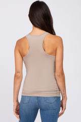 Mocha Ribbed Racerback Tank Top