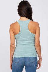 Mint Ribbed Racerback Tank Top