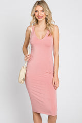 Pink Thin Strap Dress