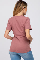 Mauve Mama Graphic Maternity Tee