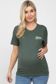 Forest Green Mama Graphic Maternity Tee