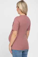 Mauve "GIRL MAMA" Graphic Maternity Tee