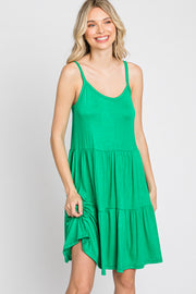 Green Tiered Tank Dress