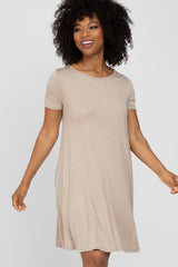 Taupe Basic Dress