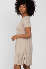 Taupe Basic Dress