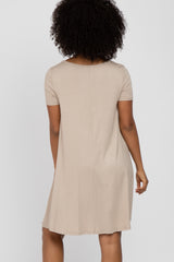 Taupe Basic Dress