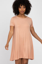 Salmon Basic Dress