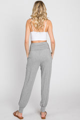 Heather Grey Foldover Joggers