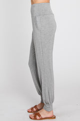 Heather Grey Foldover Joggers