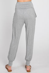 Heather Grey Foldover Joggers