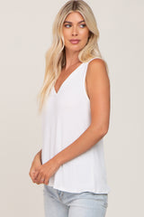 Ivory V-Neck Tank Top