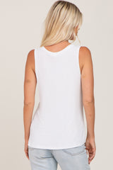 Ivory V-Neck Tank Top