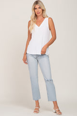 Ivory V-Neck Tank Top