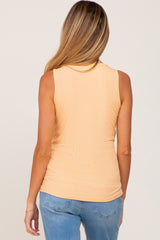 Peach V-Neck Maternity Tank Top