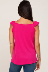 Fuchsia Flutter Sleeve Top