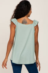 Sage Flutter Sleeve Top