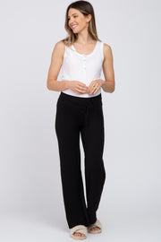 Black Drawstring Maternity Lounge Pants