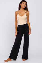 Black Drawstring Maternity Lounge Pants