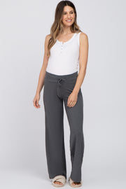 Charcoal Drawstring Maternity Lounge Pants