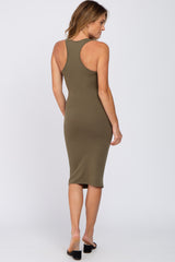 Olive Sleeveless Racerback Dress