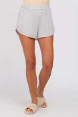 Heather Grey Soft Knit Lounge Shorts