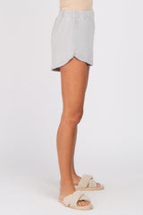 Heather Grey Soft Knit Lounge Shorts