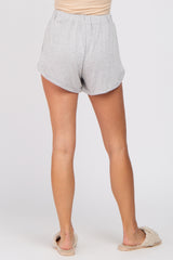 Heather Grey Soft Knit Lounge Shorts